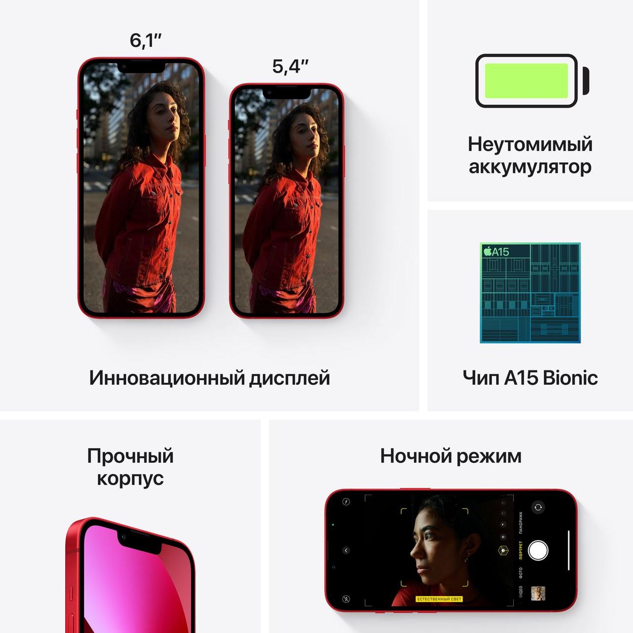 Смартфон Apple iPhone 13 mini 512GB Красный - фото 7 - id-p168111657