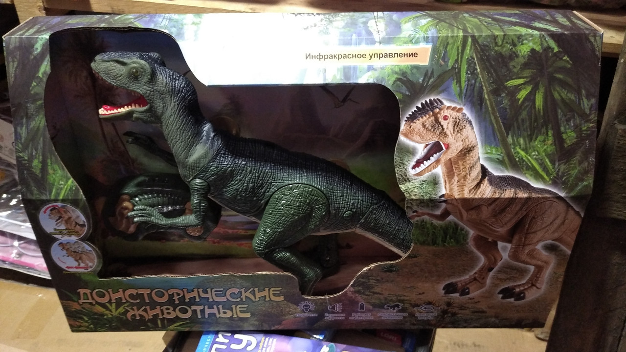 Динозавр Limo Toy Velociraptor Зеленый Интерактивная игрушка RS6128 - фото 2 - id-p168112002
