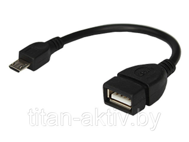 USB-кабель OTG micro USB на USB шнур 0,15M черный REXANT