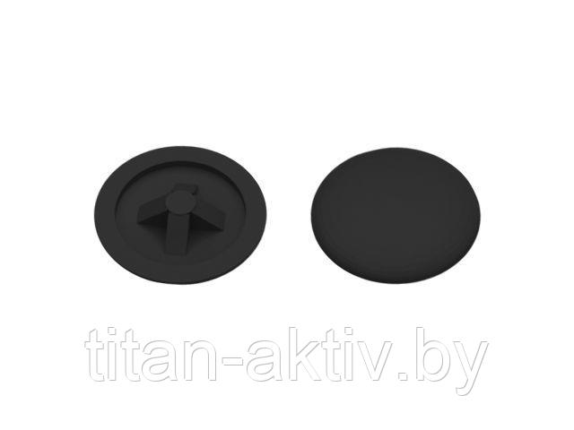 Заглушка под отверстие, декоративная 16 мм черная (1000 шт в пакете) STARFIX