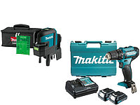 Нивелир лазерный MAKITA SK 106 GDZ в сумке + АКЦИЯ(дрель-шуруповерт) (проекция: крест, до 35 м, +/-