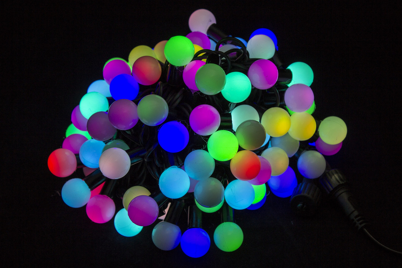 Гирлянда светодиодная Winner Light Нить-шарик 2.2 см, RGB, 100 LED - фото 1 - id-p168117462