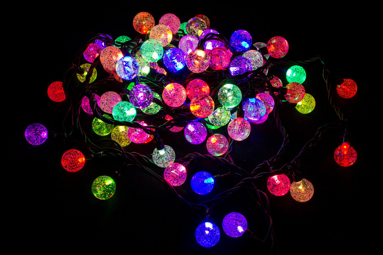 Гирлянда светодиодная Winner Light Нить-шарик 2.4 см, RGB, 100 LED - фото 1 - id-p168117463