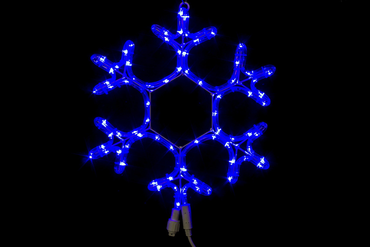 Светодиодная фигура Winner Light Снежинка 40 см, синяя - фото 1 - id-p168117467