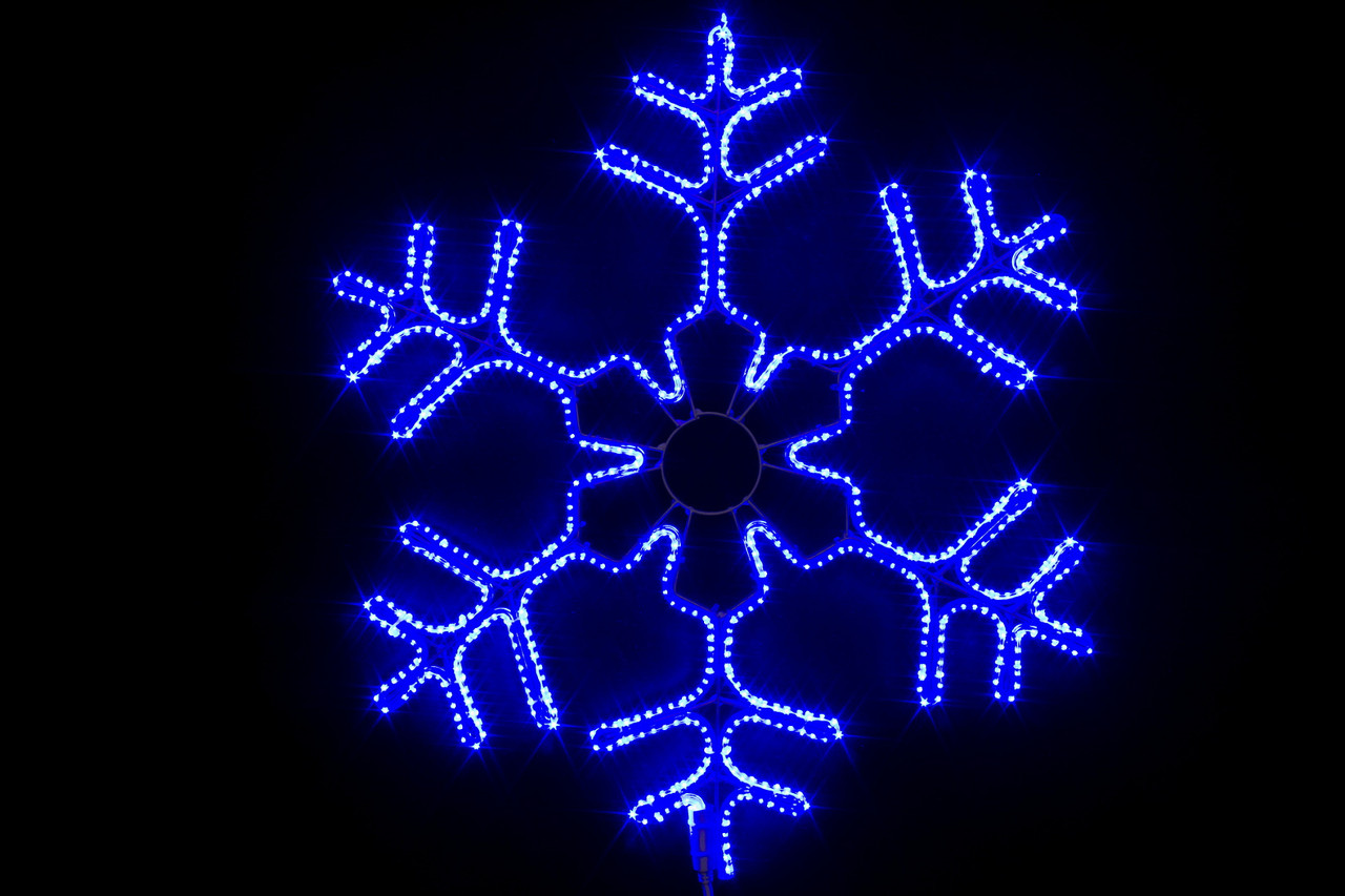 Светодиодная фигура Winner Light Снежинка 60 см, синяя, лента 3014 - фото 1 - id-p168117472