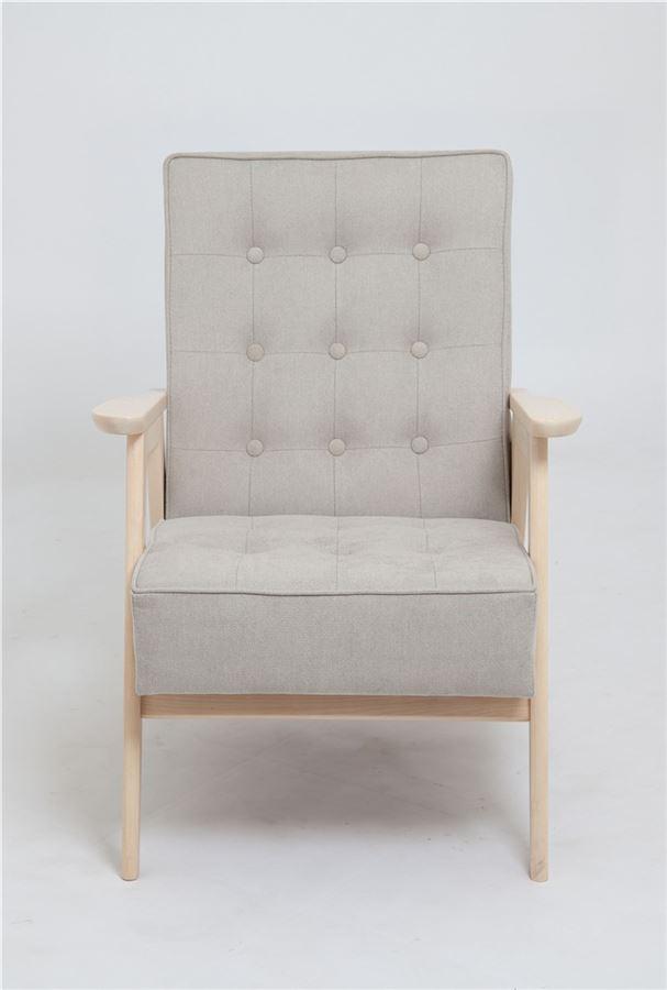 Кресло РЕТРО (беленый дуб / 02 - светло-серый) - фото 3 - id-p168125836