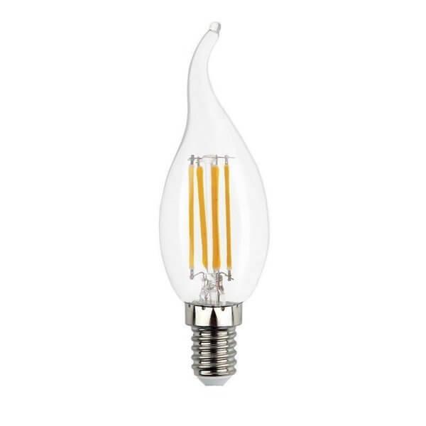 Светодиодная (LED) FIL Свеча на ветру Лампа Smartbuy-C37-8W/4000/E27 (SBL-C37FCan-8-40K-E27)