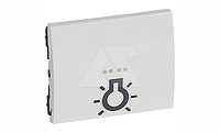 Galea Life - Клавиша для выключателя с пиктограммой лампы для слабовидящих, White