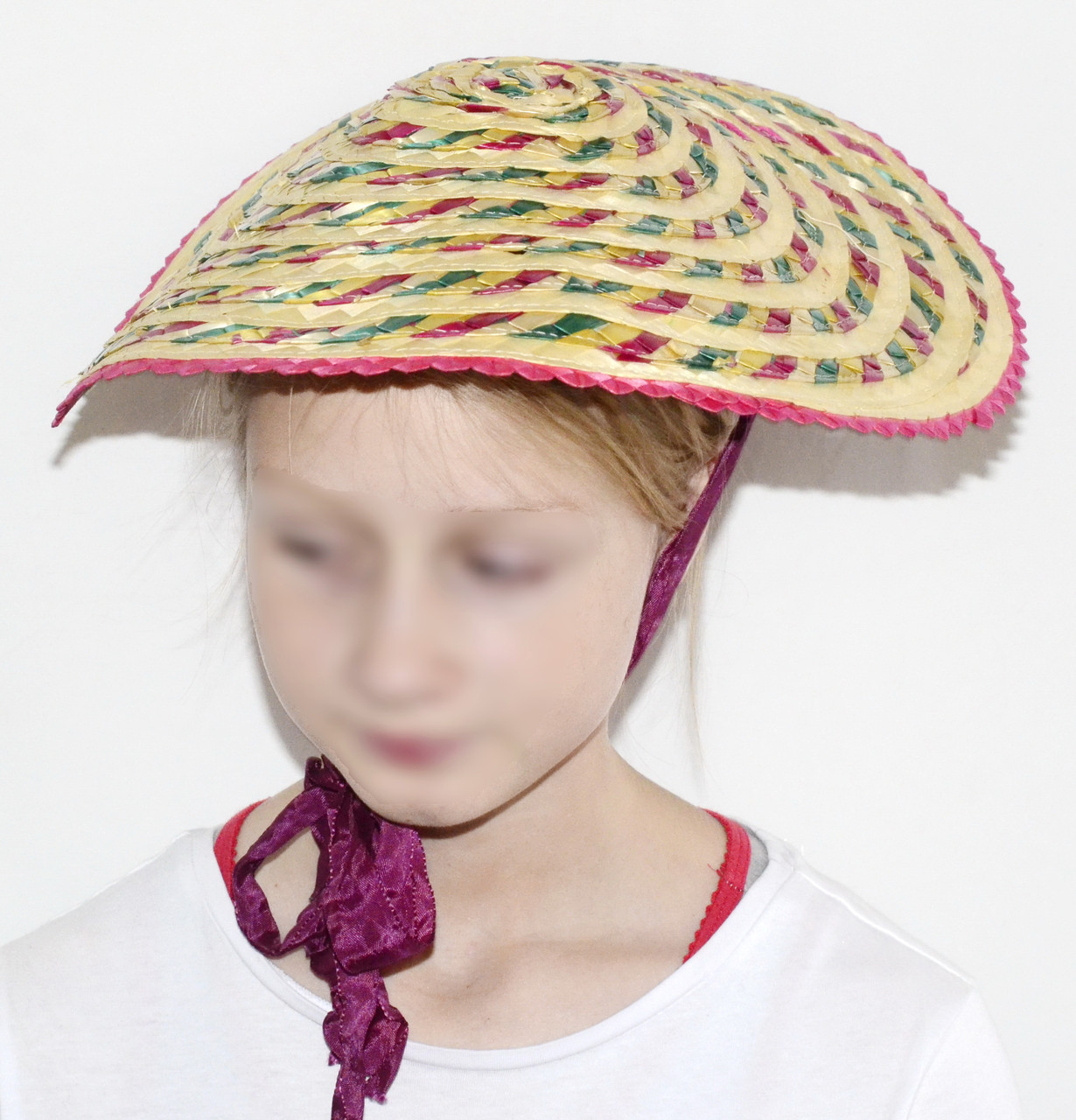 Шляпка соломенная в азиатском стиле - фото 2 - id-p168132277