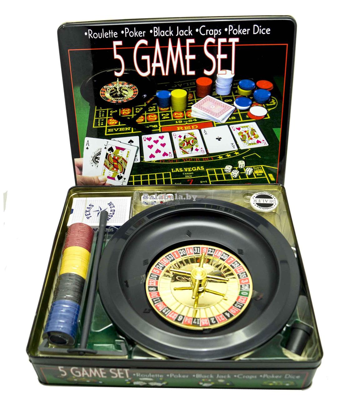 Игра «Покер 5 в 1» 32,5х28,5см - фото 1 - id-p168131158