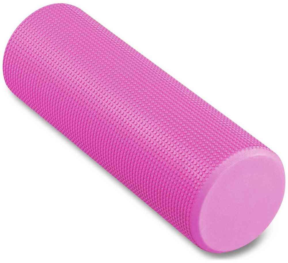 Ролик массажный для йоги INDIGO IN022 (60x15см) розовый - фото 2 - id-p165111946