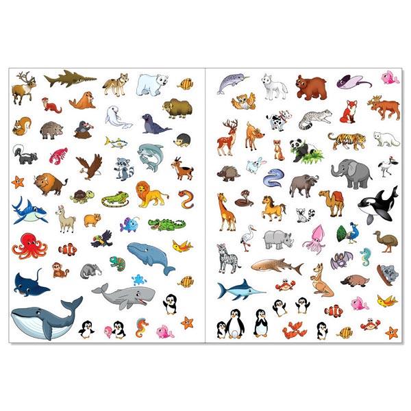 Книга с многоразовыми наклейками БУКВА-ЛЕНД Животные со всего света - фото 2 - id-p168156696