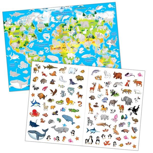 Книга с многоразовыми наклейками БУКВА-ЛЕНД Животные со всего света - фото 3 - id-p168156696