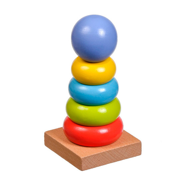 Пирамидка Мир деревянных игрушек Цветная - фото 2 - id-p168160662