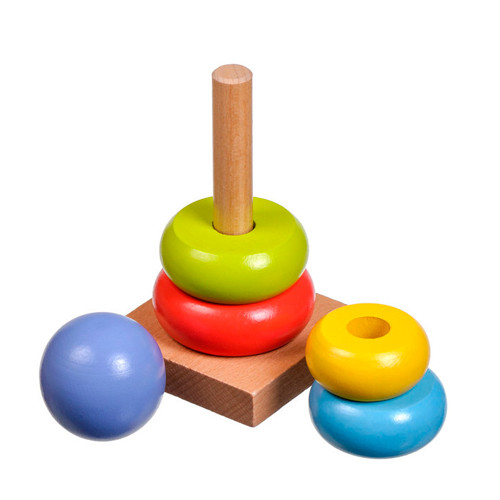 Пирамидка Мир деревянных игрушек Цветная - фото 4 - id-p168160662