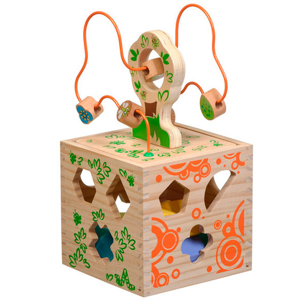 Сортер-лабиринт Мир деревянных игрушек Логический кубик - фото 1 - id-p168160663