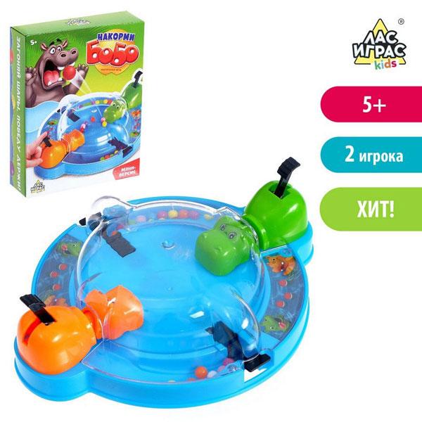 Настольная игра ЛАС ИГРАС KIDS Накорми Бобо мини, бегемоты - фото 1 - id-p168156956