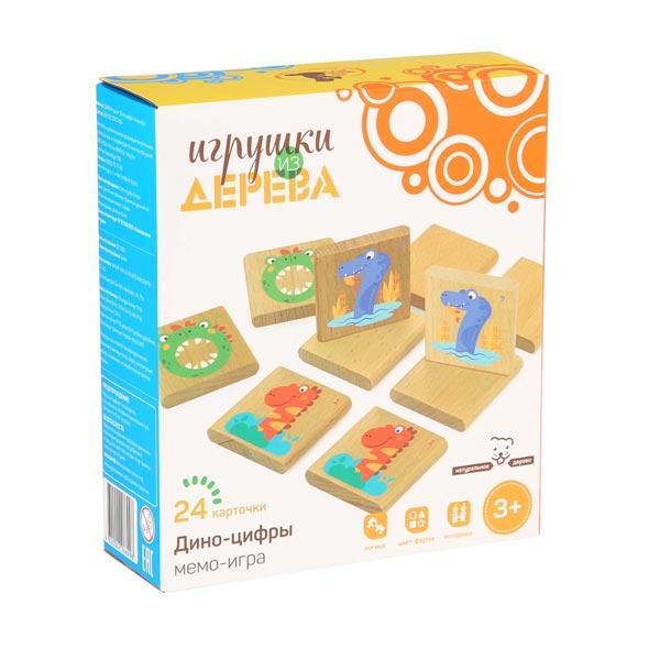 Мемо-игра Мир деревянных игрушек Дино-цифры - фото 2 - id-p168158816