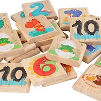Мемо-игра Мир деревянных игрушек Дино-цифры