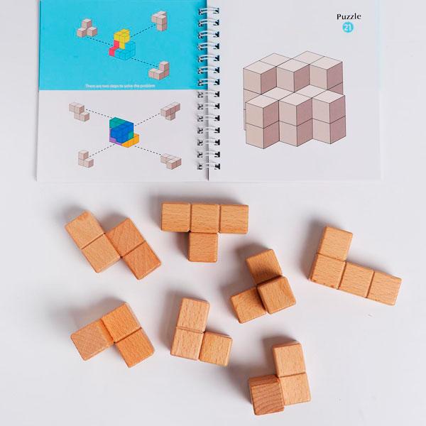 Развивающий набор Puzzle Собери кубик и фигуры - фото 1 - id-p168157149