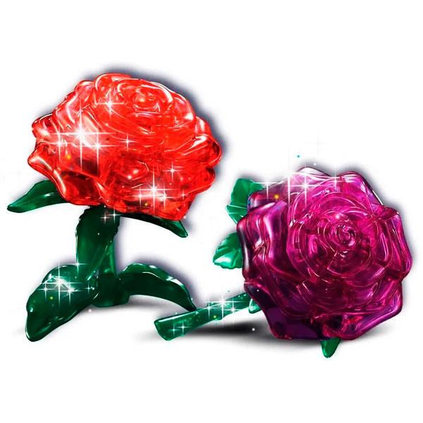 Пазл 3D кристаллический ZABIAKA Роза, световые эффекты - фото 1 - id-p168157386