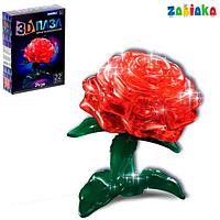 Пазл 3D кристаллический ZABIAKA Роза, световые эффекты