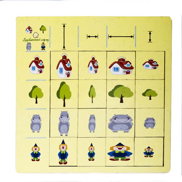 Игра логическая Классификатор Деревянный город Ширина и высота - фото 2 - id-p168157421