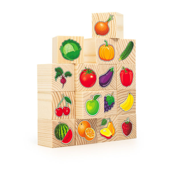 Набор кубиков АНДАНТЕ Овощи и фрукты - фото 2 - id-p168160159