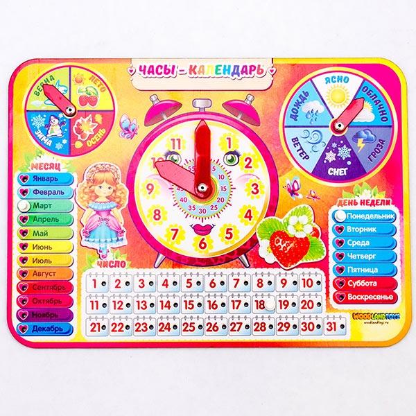 Развивающая игрушка Woodland Часы-календарь 3 - фото 4 - id-p168159162