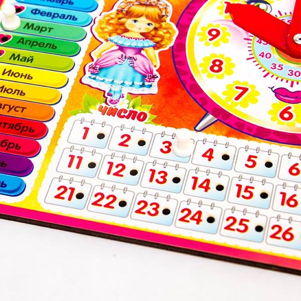 Развивающая игрушка Woodland Часы-календарь 3 - фото 1 - id-p168159162