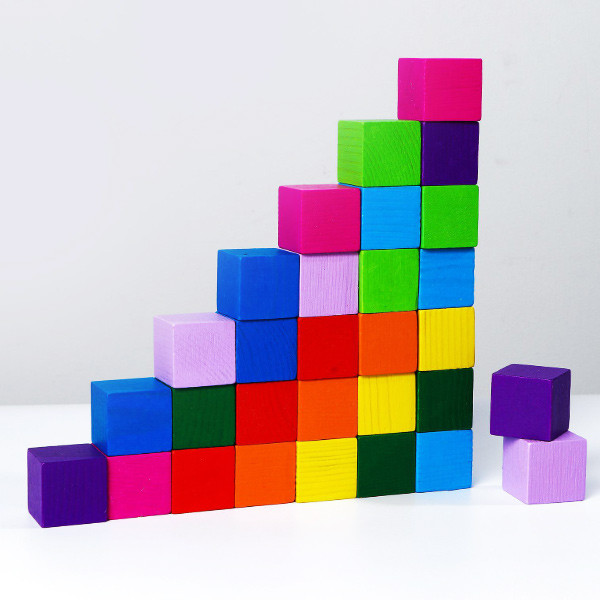 Развивающая игрушка Томик Кубики Цветные 30 штук - фото 1 - id-p168158002