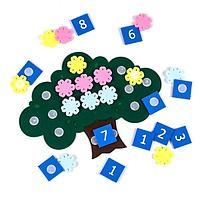 Развивающая игра Фетров Дерево с цветочками