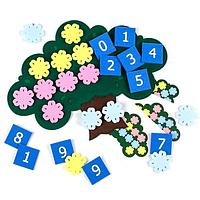 Развивающая игра Фетров Дерево с цветочками