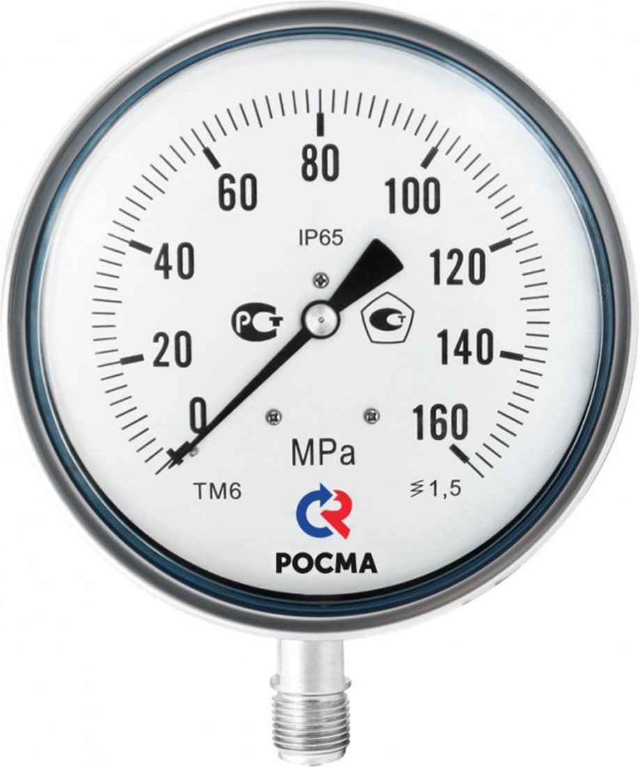 Манометр виброустойчивый  ТМ-621Р.10(0-160МРа)G1/2 1.5 Глицерин
