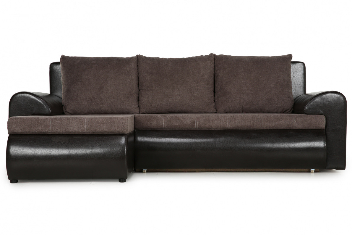 Угловой диван Цезарь (левый) коричневый - фото 3 - id-p168176935
