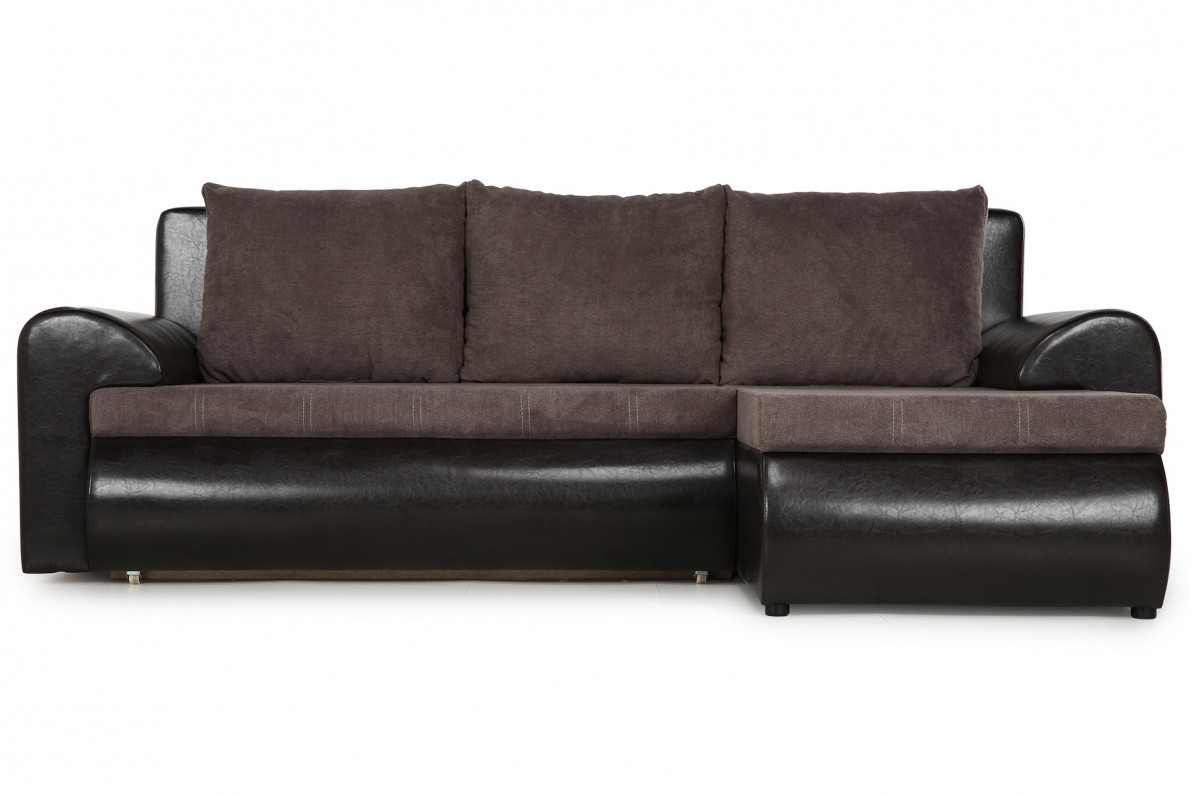 Угловой диван Цезарь (правый) коричневый - фото 3 - id-p168176936