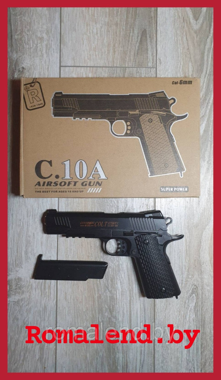 Пистолет детский COLT AIRSOFT GUN C.10A - фото 1 - id-p168207815