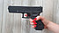 Пистолет детский пластиковый пневматический Glok 25, фото 2