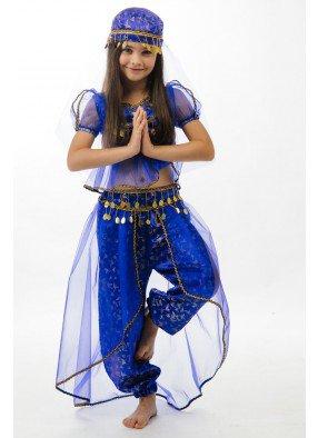 Карнавальный костюм Восточной красавицы в синем, детский