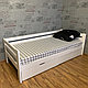 Односпальная кровать Ecodrev Классик с ящиками без бортика (белая), фото 3