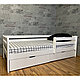 Кровать Ecodrev Классик с ящиками и бортиком (белая), фото 4