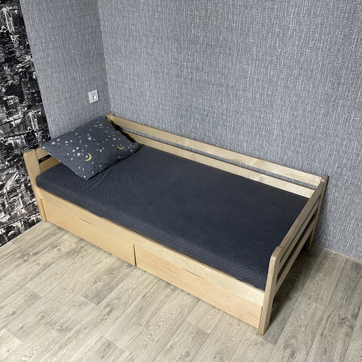 Кровать Ecodrev Классик с ящиками без бортика (лак) - фото 3 - id-p168235260