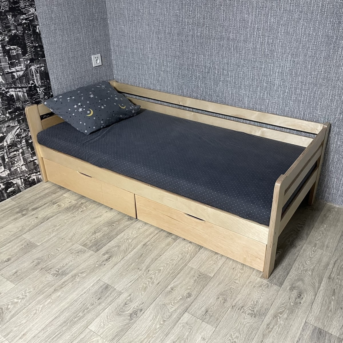 Кровать Ecodrev Классик с ящиками без бортика (лак) - фото 2 - id-p168235260