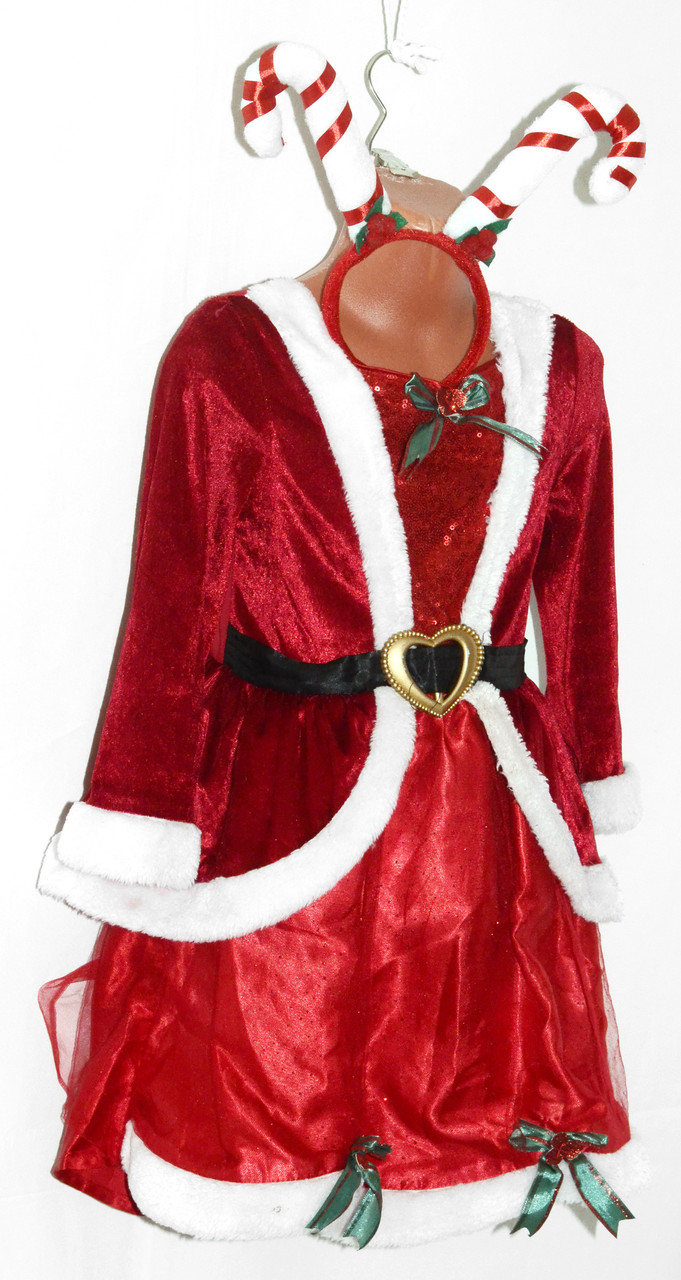 Платье карнавальное новогоднее на 5-6 лет с обручем на голову - фото 5 - id-p168238756