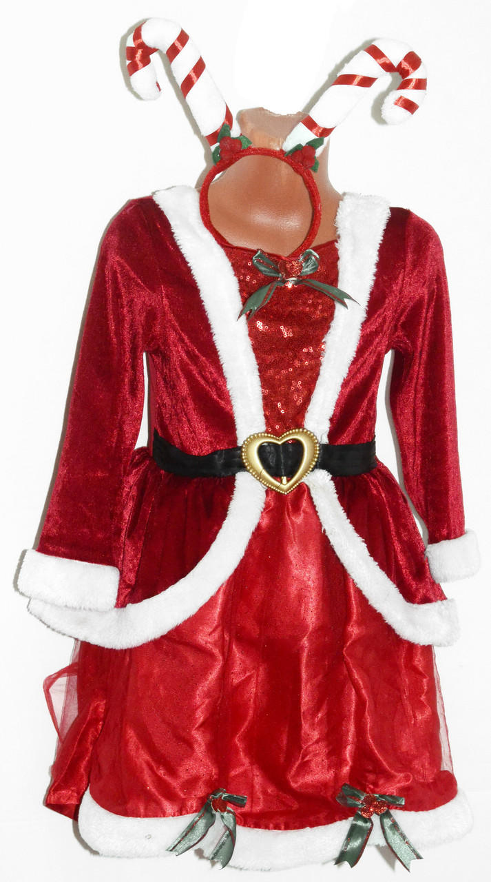 Платье карнавальное новогоднее на 5-6 лет с обручем на голову - фото 2 - id-p168238756