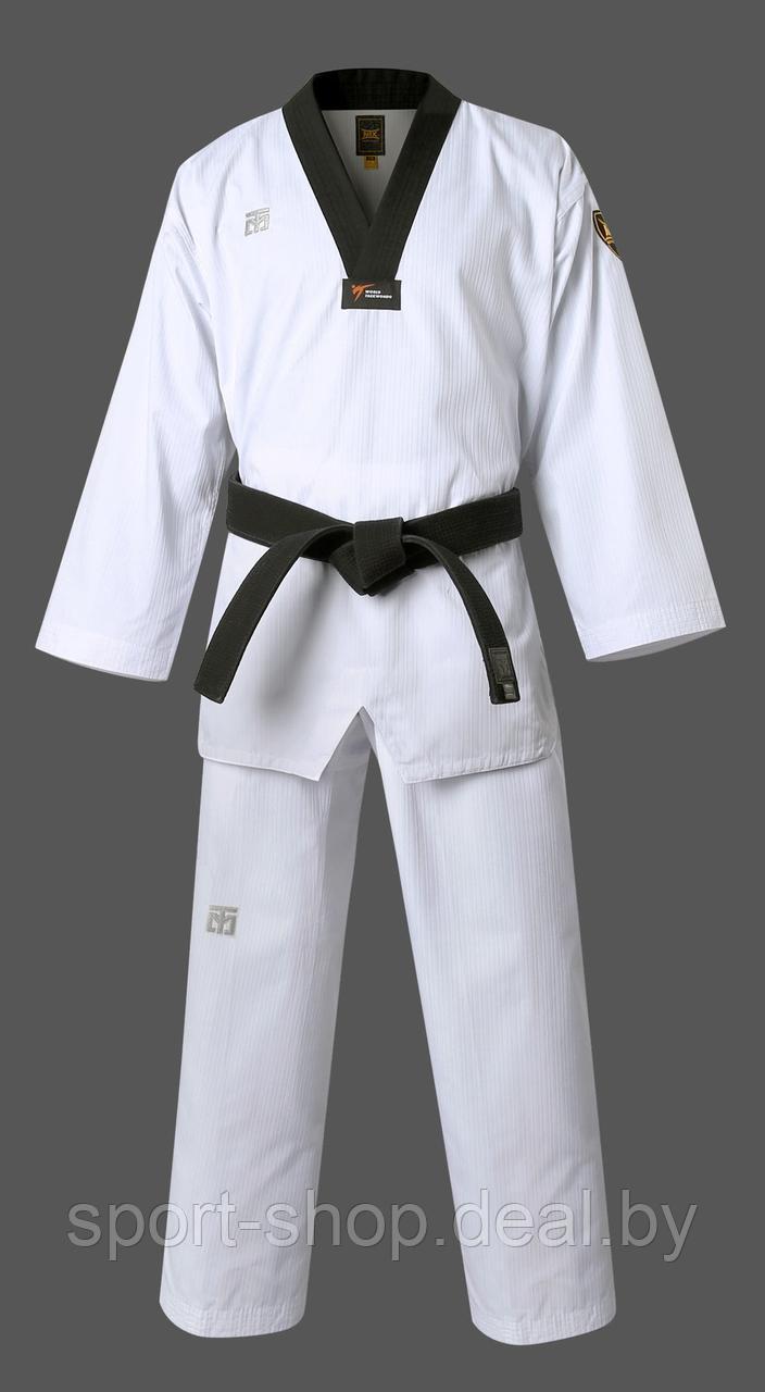 Добок таеквондо WT MOOTO MTX (черный воротник) Размер 0/130,кимоно таэквондо, кимоно для тхэквондо - фото 1 - id-p168239970