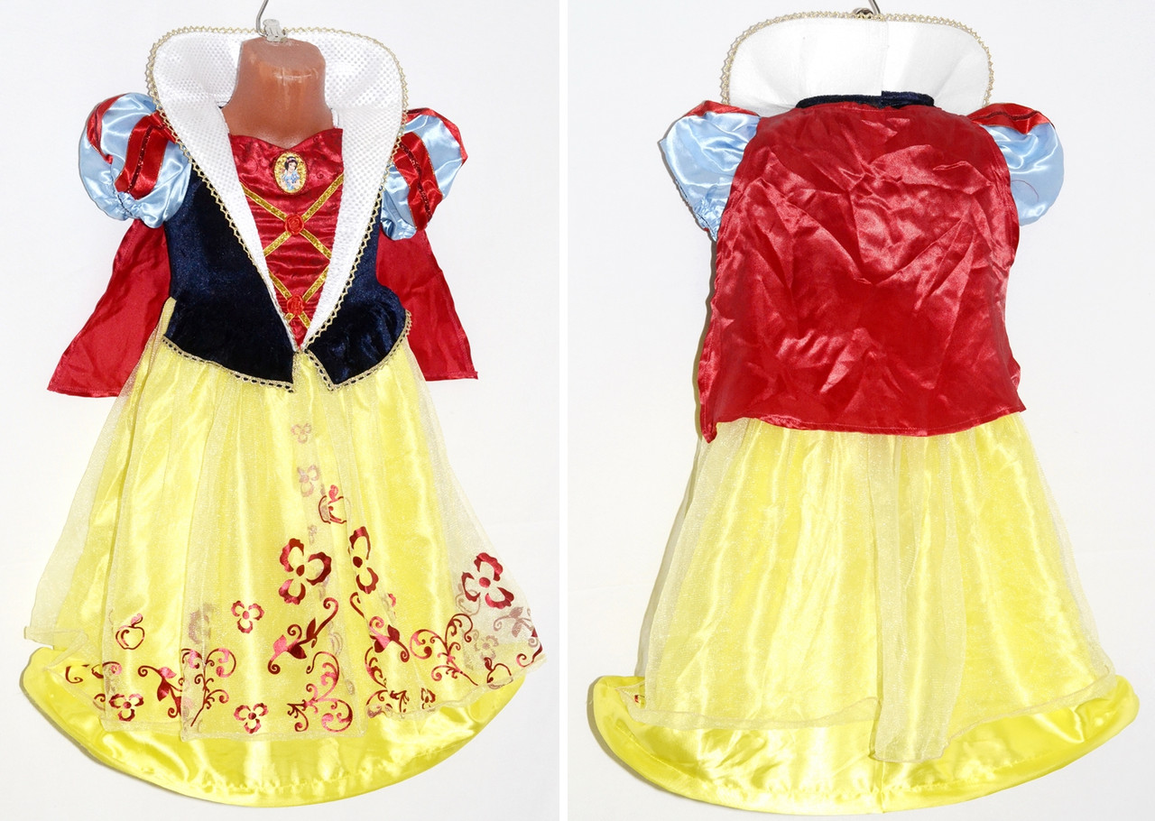 Платье карнавальное нарядное "Белоснежка" на 2-4 года с плащом и обручем - фото 1 - id-p168240184
