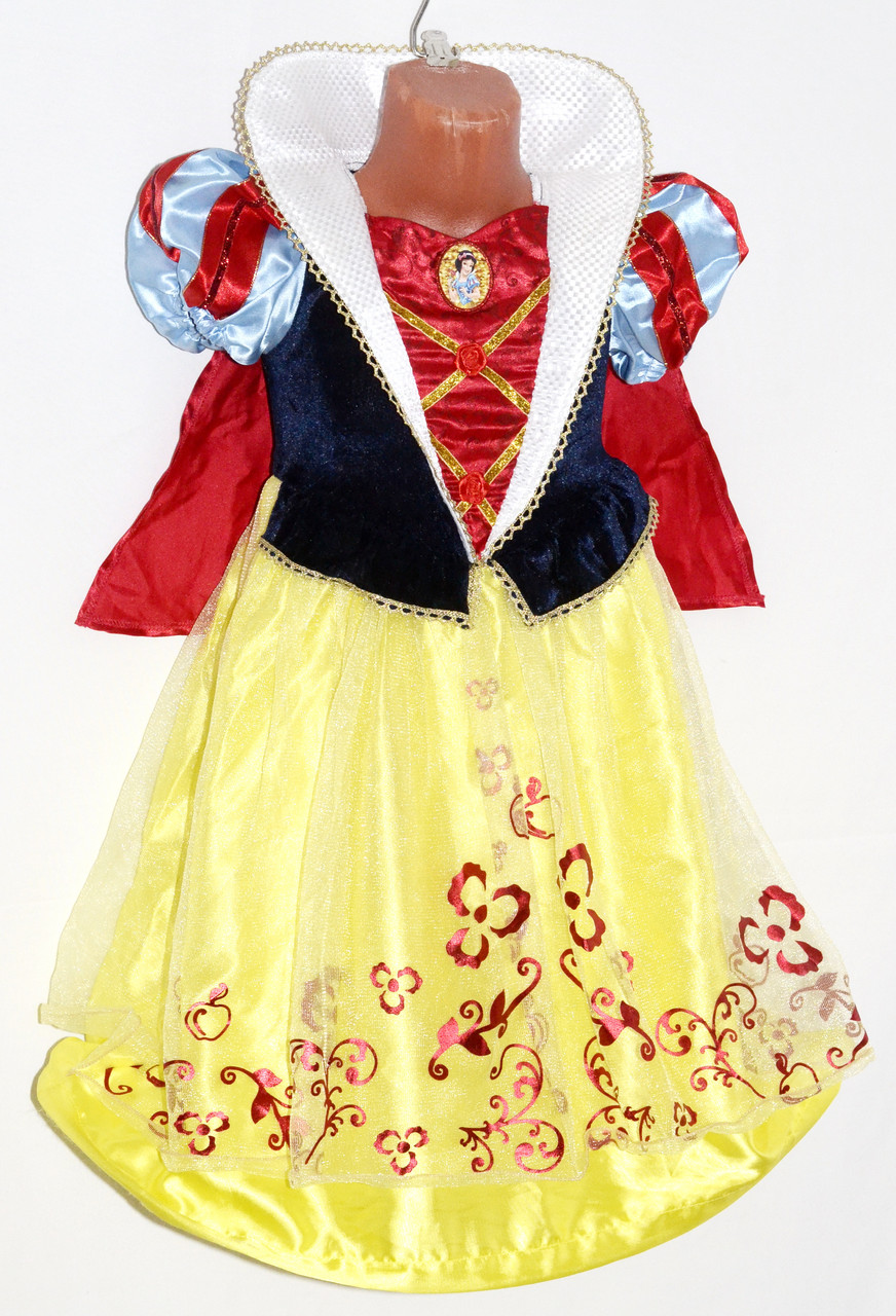 Платье карнавальное нарядное "Белоснежка" на 2-4 года с плащом и обручем - фото 2 - id-p168240184