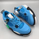 Кроссовки женские голубые демисезон Nike Jordan 4/ подростковые, фото 3