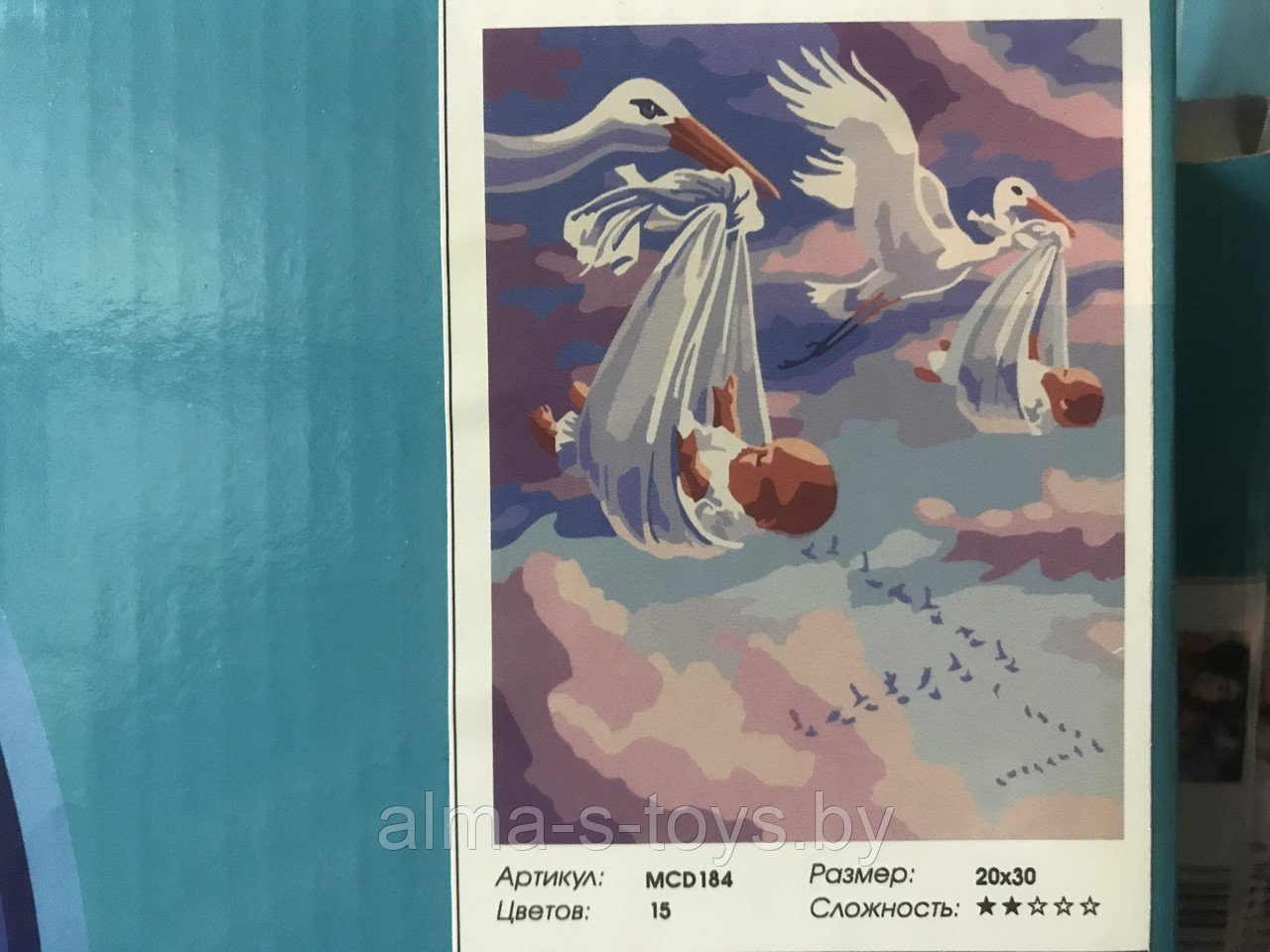 Рисование по номерам Аисты